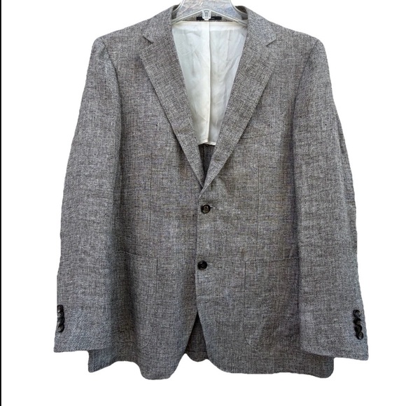 Suitsupply Other - Suitsupply Solbiati 100% Linen Jacket Havana HL INT Unstructured Men 43R Gray
